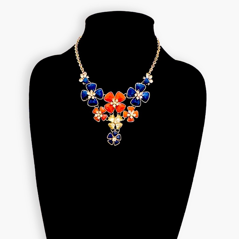 4th OF JULY BOUQUET | THE LIMITED Red, White & Blue Statement Necklace | NWT